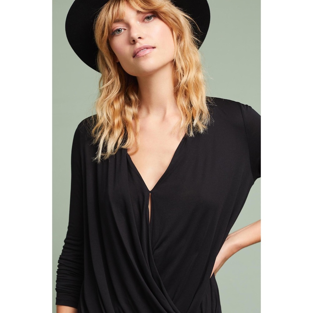 Anthropologie Akemi + Kin • Black Wrap Top - Picture 3 of 8